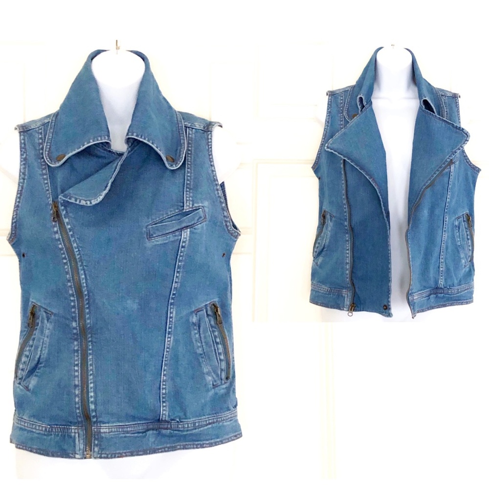 Mike & Chris Motorcycle Biker Denim Vest
